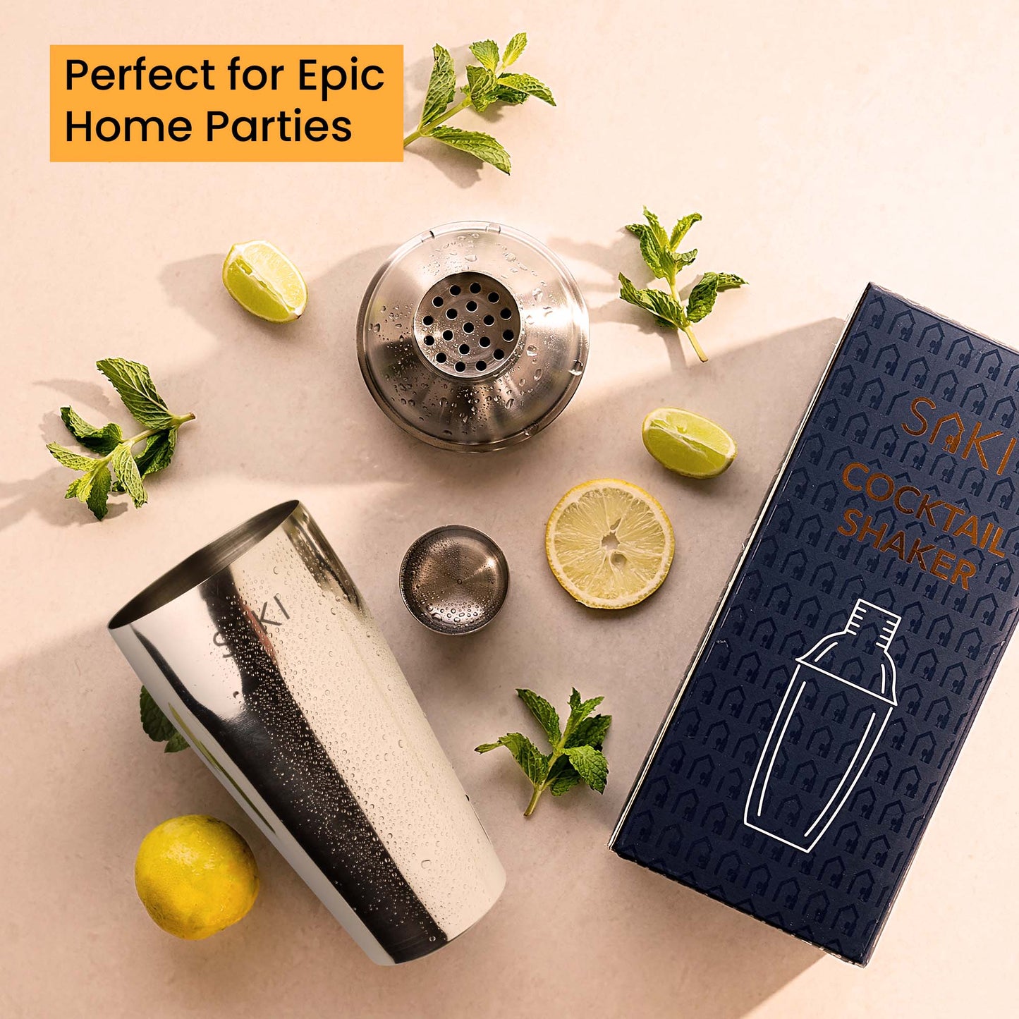 SAKI | Full Matt Cocktail Shaker (Metallic MixMaster)