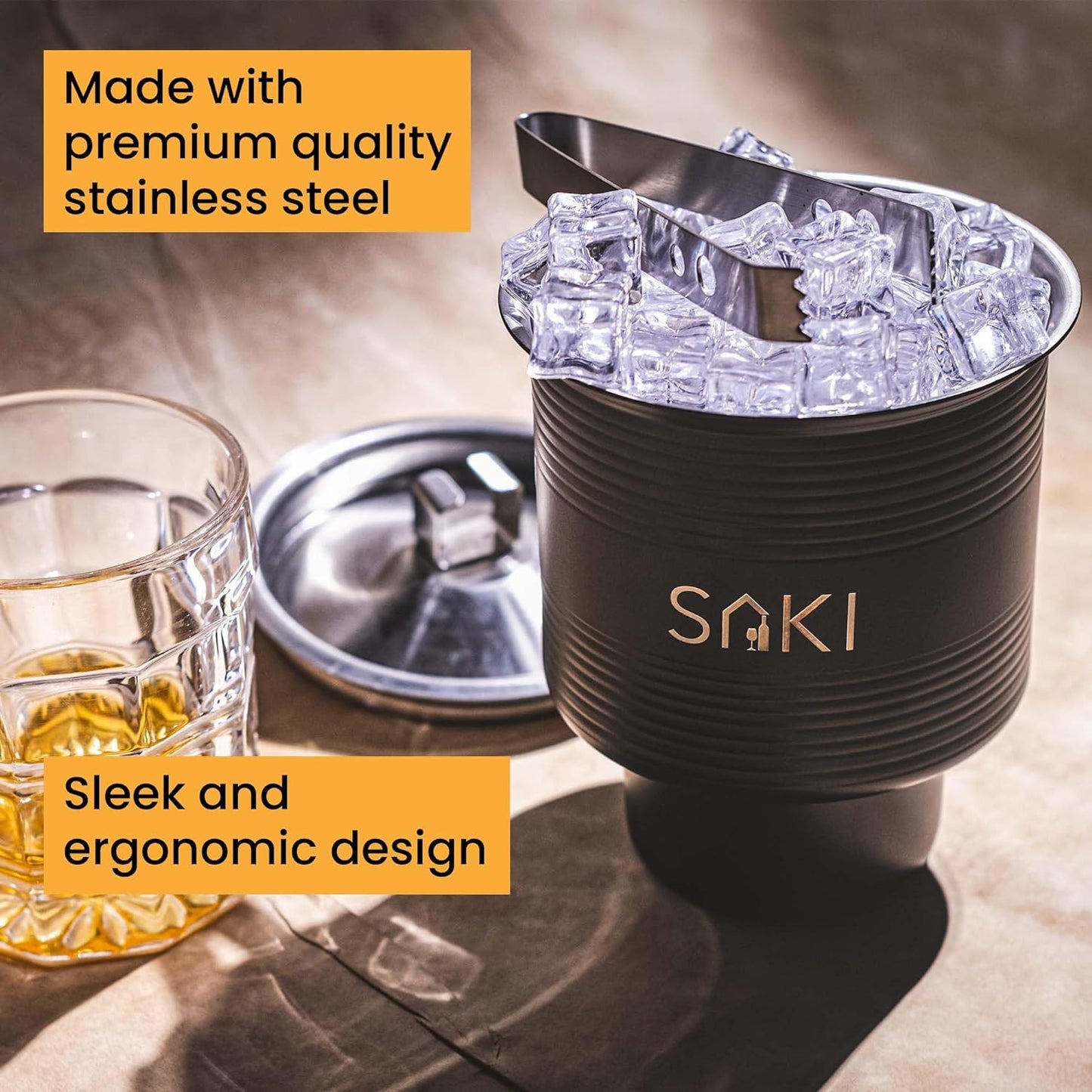 SAKI | Mini Matte Ripple Ice Bucket