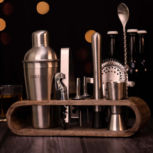 10 Piece Bar Tool Set (Silver) (With Gift Box)