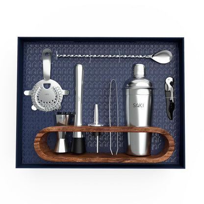 10 Piece Bar Tool Set (Silver) (With Gift Box)