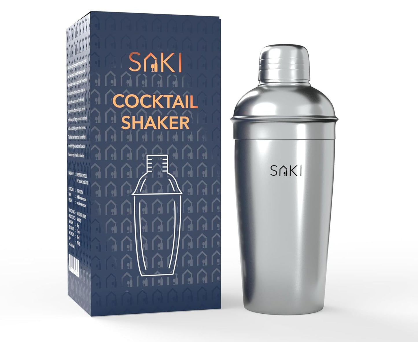SAKI | Full Matt Cocktail Shaker (Metallic MixMaster)