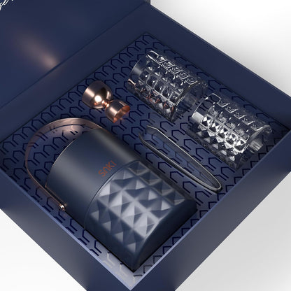 SAKI | Square Hammer Ice Bucket and Whiskey Glass Set
