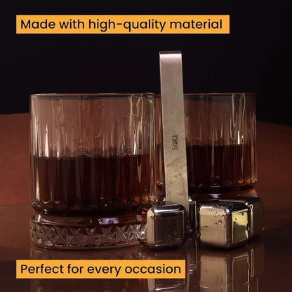 Whiskey glass and stone set ( With Gift Box )