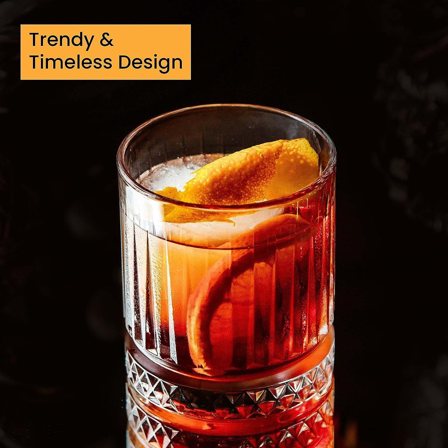 Trendy Whiskey Glasses Set of 4