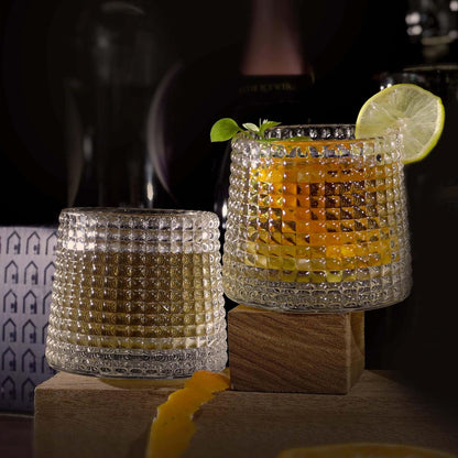 Spinny Whiskey Glasses Set of 2